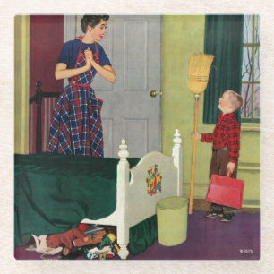 Dessous-de-verre En Verre Maman, j'ai nettoyé ma pièce !