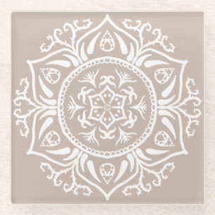 Dessous-de-verre En Verre Mandala en laine
