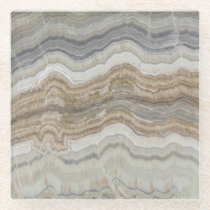 Dessous-de-verre En Verre marbre gris brun scandinave minimaliste