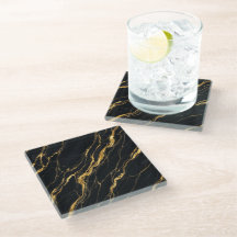 Marbre Or Noir Élégante Décoration de Table de Boi