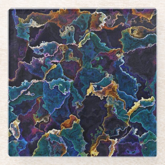 Dessous-de-verre En Verre Marche à huile (Devant)