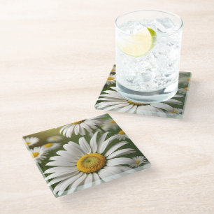 Dessous-de-verre En Verre Marguerites