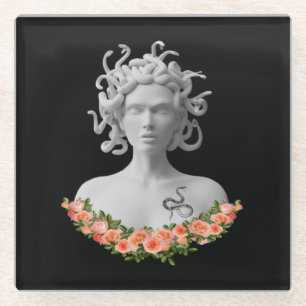 Dessous-de-verre En Verre Medusa Gorgon Mythologie grecque