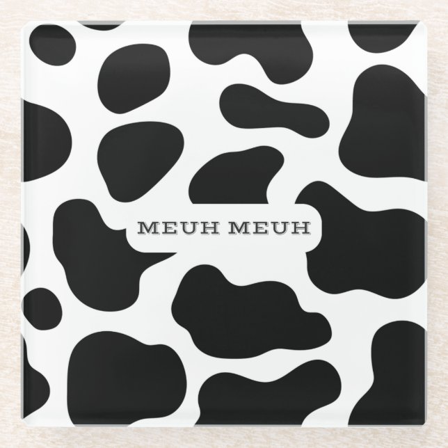 Dessous-de-verre En Verre Meuh Meuh (Devant)