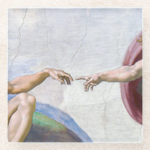 Dessous-de-verre En Verre Michelangelo - Création d'Adam Isolé