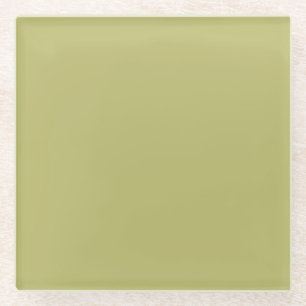 Dessous-de-verre En Verre Minimaliste Professionnel Moderne Solide Olive Gre