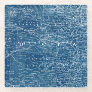 Dessous-de-verre En Verre Modèle de carte des USA