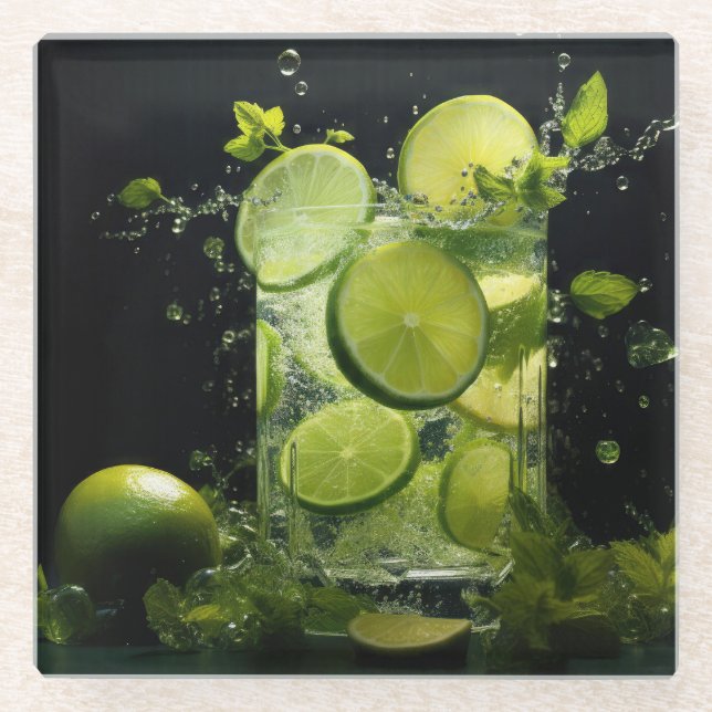 Dessous-de-verre En Verre Mojito Splash (Devant)
