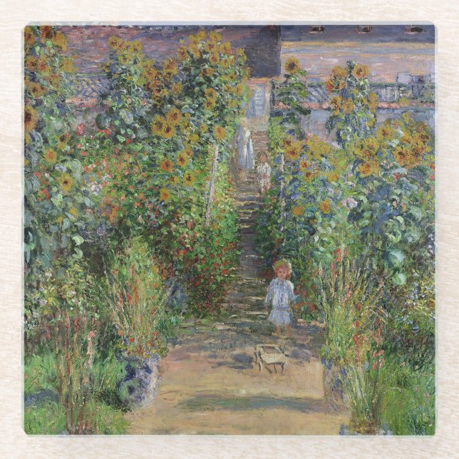 Dessous-de-verre En Verre Monet Garden Vetheuil Impressionim Peinture (Devant)