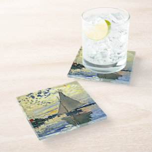 Dessous-de-verre En Verre Monet - Voilier au Petit Gennevilliers