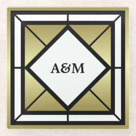 Dessous-de-verre En Verre Monogramme