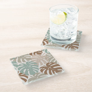 Dessous-de-verre En Verre Monstera moderne hawaï boho