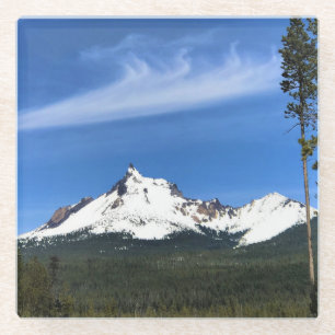 Dessous-de-verre En Verre Mont Thielsen, Oregon