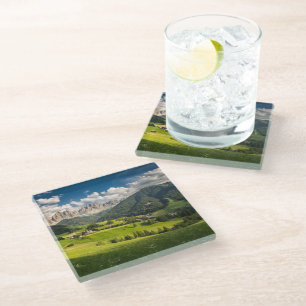Dessous-de-verre En Verre Montagnes Vallée de Funes, Dolomites, Italie