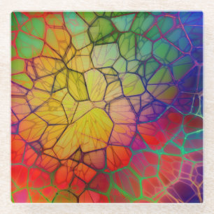 Dessous-de-verre En Verre Mosaïque arc-en-ciel - Revêtement de verre