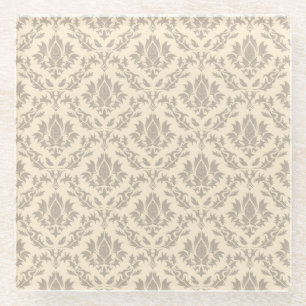 Dessous-de-verre En Verre Motif 3 de damassé