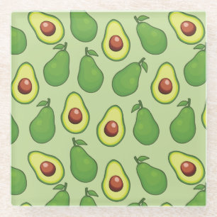 Dessous-de-verre En Verre Motif Avocado
