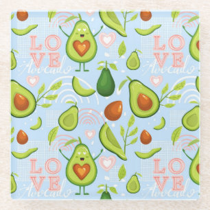 Dessous-de-verre En Verre Motif Avocado