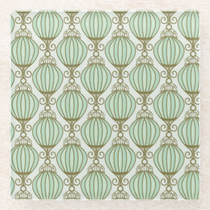 Dessous-de-verre En Verre Motif bleu de Motton