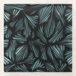 Dessous-de-verre En Verre Motif bleu verre brisé Abstrait