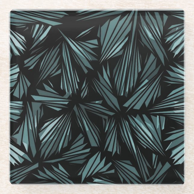 Dessous-de-verre En Verre Motif bleu verre brisé Abstrait (Devant)