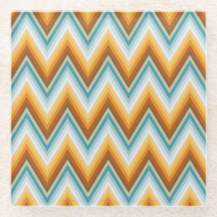 Dessous-de-verre En Verre Motif d'arrière - plan de Chevron
