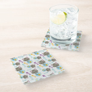 Dessous-de-verre En Verre Motif De Chats, Chats Mignons, Chatons, Poisson