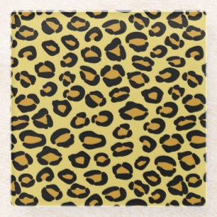 Dessous-de-verre En Verre Motif de léopard