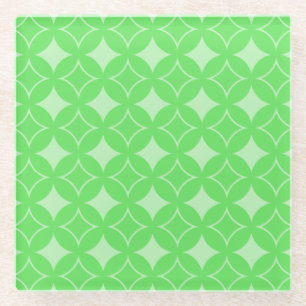Dessous-de-verre En Verre Motif de shippo vert citron