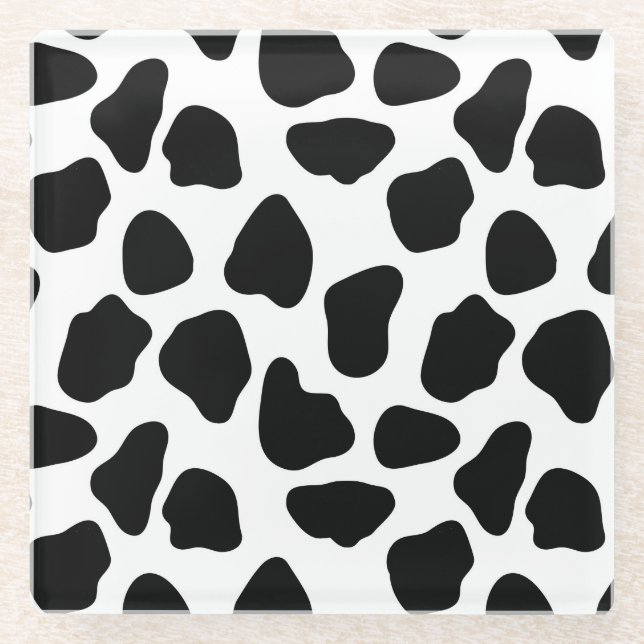 Dessous-de-verre En Verre Motif de vache (Devant)
