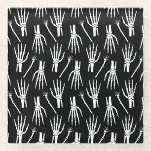 Dessous-de-verre En Verre Motif d'Halloween monochrome