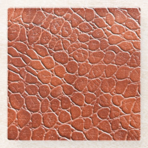 Dessous-de-verre En Verre Motif en cuir