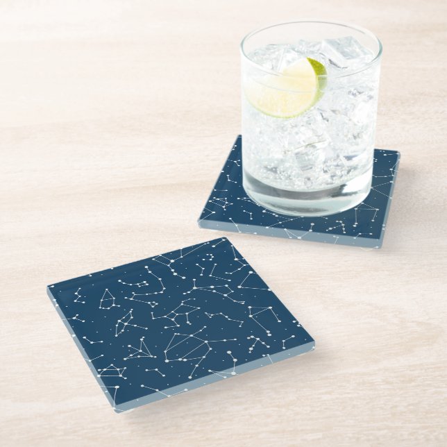 Dessous-de-verre En Verre Motif étoile Constellation (Incliné)