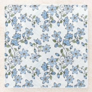 Dessous-de-verre En Verre Motif floral 2 3