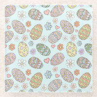 Motif Floral de Pâques aux Œufs Mignons Pastel Fan