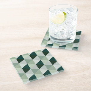 Dessous-de-verre En Verre Motif Géométrique Abstrait - N° 01