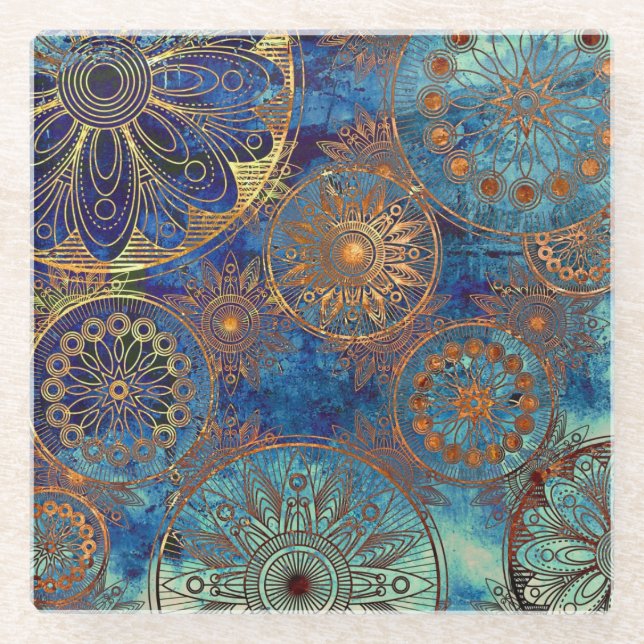 Dessous-de-verre En Verre Motif grunge d'art (Devant)