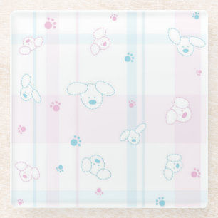 Dessous-de-verre En Verre Motif mignon avec des chiens