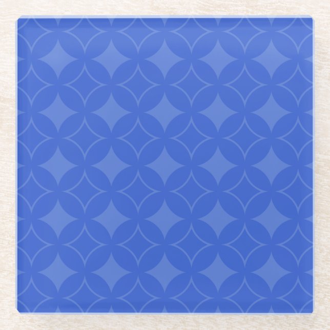 Dessous-de-verre En Verre Motif royal bleu shippo (Devant)