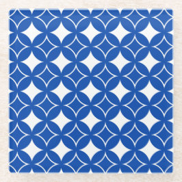 Dessous-de-verre En Verre Motif shippo bleu et blanc