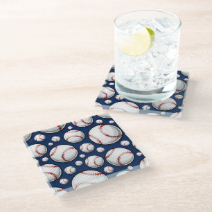 Dessous-de-verre En Verre Motif sportif de baseball