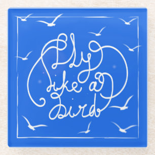 Dessous-de-verre En Verre Mouche comme un oiseau