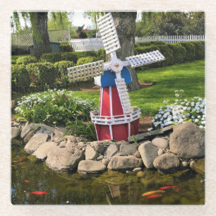 Dessous-de-verre En Verre Moulin à vent Jardin Décor