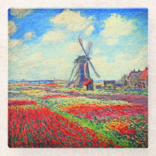 Dessous-de-verre En Verre Moulin à vin Monet Tulips