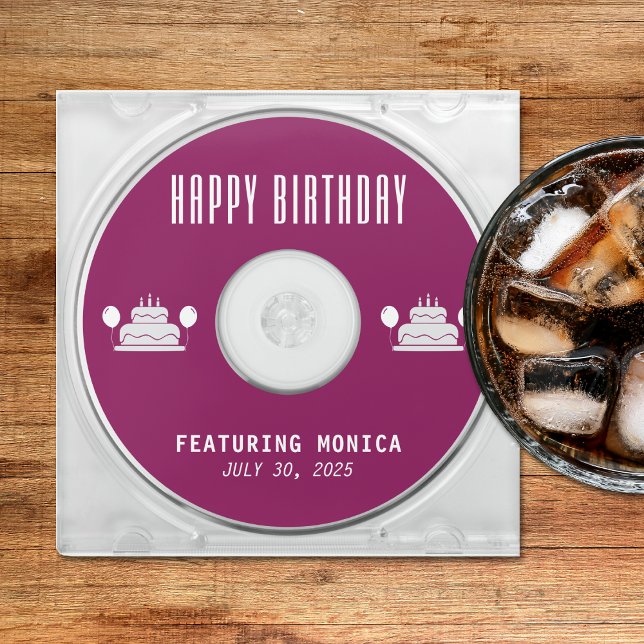 Dessous-de-verre En Verre Musique CD Coque Album Couverture Anniversaire (Music CD Case Album Cover Birthday Party Glass Coaster
)