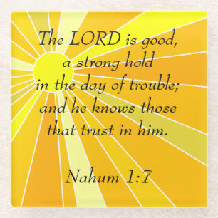 Dessous-de-verre En Verre Nahum 1:7