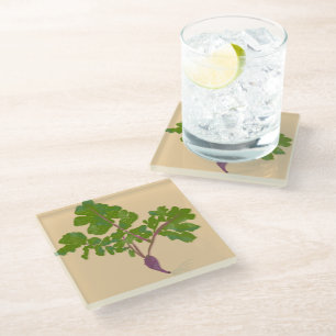Dessous-de-verre En Verre Navet Radis Plants Potager Dessous de Verre