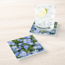 Dessous-de-verre En Verre NEMOPHILA（Baby Blue Eyes）