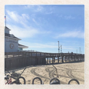 Dessous-de-verre En Verre Newport Pier, Newport Beach, Californie