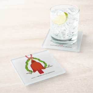 Dessous-de-verre En Verre Noël cardinal grincheux